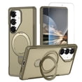 thumbnail image 1 of Allytechgroup Heavy Duty Shockproof Galaxy A16 5G Case with Screen Protector, Rugged Phone Case for Samsung Galaxy A16 5G Compatible withMagSafe & Car Mount Kickstand Ring Cover, Khaki, 1 of 6