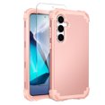 thumbnail image 1 of Allytechgroup Heavy Duty Shockproof Phone Case for Samsung Galaxy A16 5G, Rugged Galaxy A16 5G Case with Screen Protector, Shockproof TPU + PC Galaxy A16 5G Cover for Women Men, Rosegold, 1 of 7