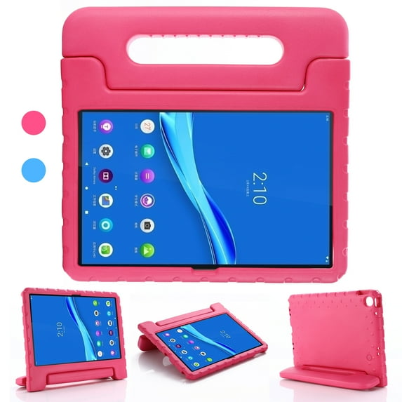 Allytechgroup Kickstand Case for Lenovo Tab M10 10.1 Inch 3rd Gen 2022, Fashion Lightweight EVA Foam Handle Stand Kids Friendly Shockproof Cover Case - Rose