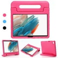 thumbnail image 1 of Allytechgroup Kickstand Case for Samsung Galaxy Tab A9 8.7 Inch 2023 (SM-X110 / X115), Fashion Lightweight EVA Foam Handle Stand Kids Friendly Shockproof Cover Case - Rose, 1 of 6