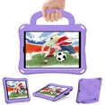 thumbnail image 1 of Allytechgroup Kids Cas for Apple iPad mini 1 2 3 4 5, Cute Football Design EVA Silicone Shockproof Kids Friendly Handle Stand Anti-Scratch Tablet Case Cover for iPad mini 1st 2nd 3rd 4th Gen,Purple, 1 of 5