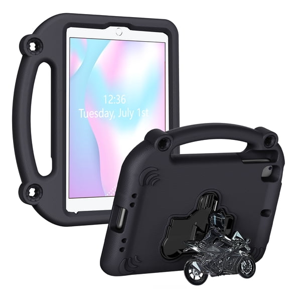 Allytechgroup Kids Case for 7.9" iPad mini 1/2/3/4/5 2012-2019 Release, Shockproof Shell Lightweight Handle Stand Anti-Scratch Non-Slip for iPad mini 5 2019, Black
