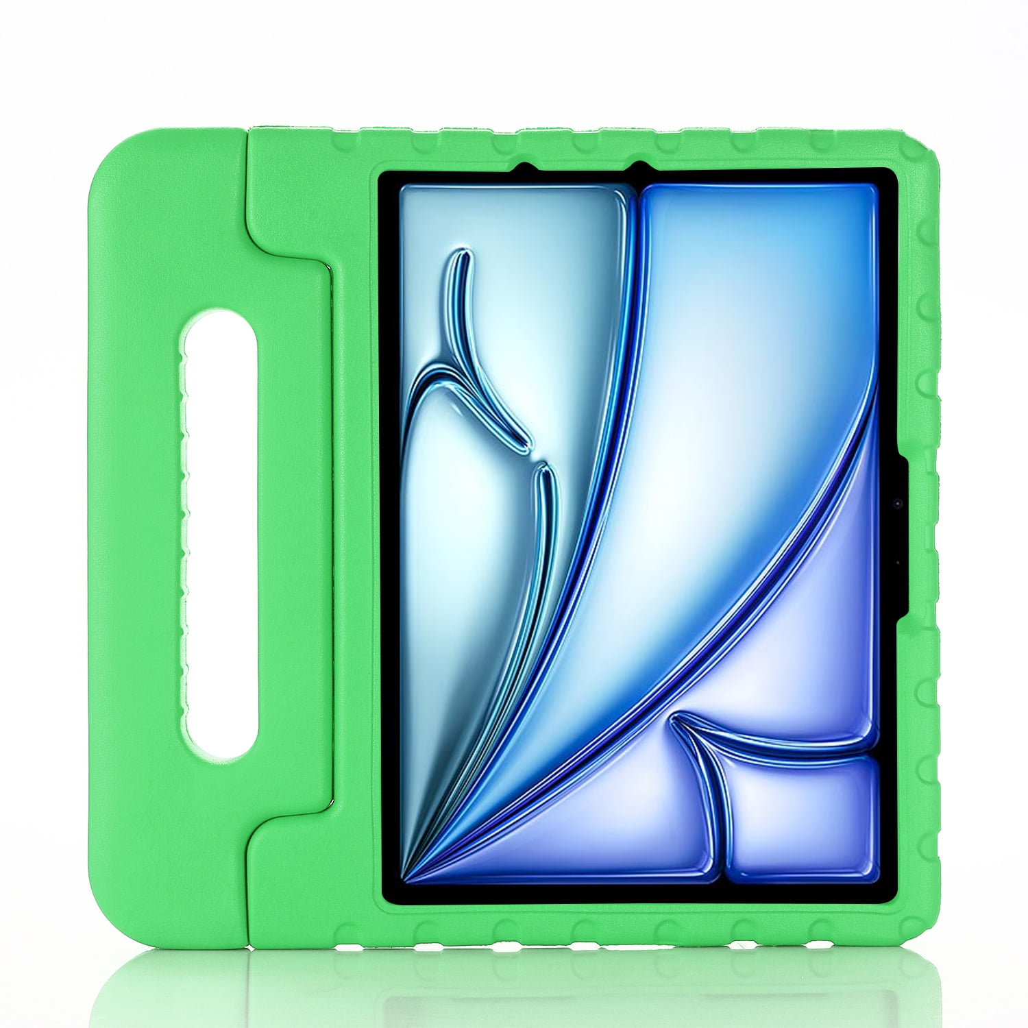 Allytechgroup Kids Case for Apple iPad Air 11 Inch M4 M3 M2 2026/2025/2024/ iPad Pro 11" 2024, Silicone EVA Lightweight Handle Design Stand Pencil Holder Case for Kids Girls Boys, Green