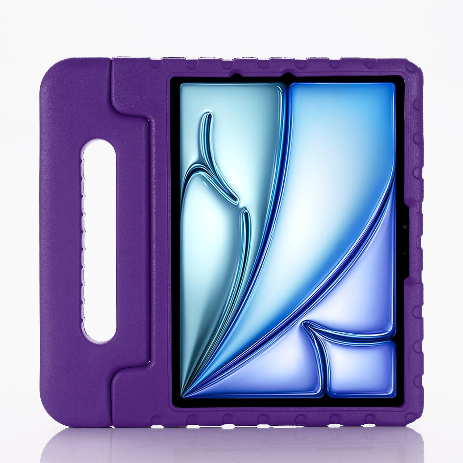 Allytechgroup Kids Case for Apple iPad Air 11 Inch M4 M3 M2 2026/2025/2024/ iPad Pro 11" 2024, Silicone EVA Lightweight Handle Design Stand Pencil Holder Case for Kids Girls Boys, Purple