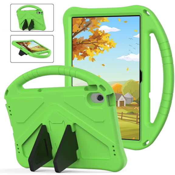Allytechgroup Kids Case for Lenovo Tab M10 FHD Plus (2nd Gen) 10.3 TB-X606F, EVA Shockproof Heavy Duty Case with Foldable Kickstand / Handle, Full body Protective Kids Friendly Case, Green