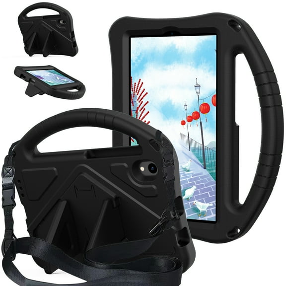 Allytechgroup Kids Case for Onn 7 Inch Tablet 2024 (Model:100135924), Onn 7 2024 Case with Shoulder Strap, Shockproof Protective Cover with Handle Stand for Onn 7 Inch Tablet Case 2024, Black