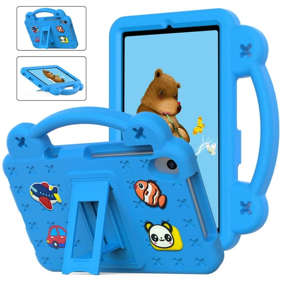 Allytechgroup Kids Case for Samsung Galaxy Tab A11 2025/A9 2023 8.7 inch, Shockproof Cover with Handle Stand Cartoon Kids Tablet Case for Galaxy Tab A11 (SM-X133/X135)/A9 (SM-X110/X115), Skyblue