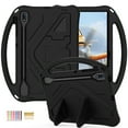 thumbnail image 1 of Allytechgroup Kids Case for Samsung Galaxy Tab S9 FE+/S7 FE/S9+/S8+/S7+, Slim EVA Shockproof Heavy Duty Case with Foldable Kickstand / Handle, Full body Protective Kids Friendly Case, Black, 1 of 6