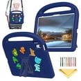 thumbnail image 1 of Allytechgroup Kids Case for iPad 10th Generation 2022 (10.9 inch), with Shoulder Strap/Handle/Kickstand Cute Cartoon Soft EVA Foam 3D Kawaii Lightweight Stand Cover for iPad 10.9" 10th Gen, Navyblue, 1 of 9