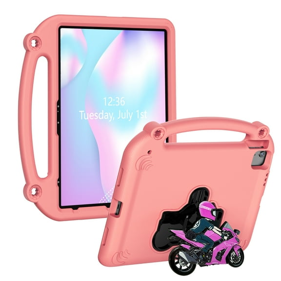 Allytechgroup Kids Case for iPad Air 13 Inch Case M4/M3/M2(2026/2025/2024), Shockproof Lightweight Shell with Handle & Kickstand Anti-Scratch Non-Slip Protective Bumper for iPad Air 13", Pink