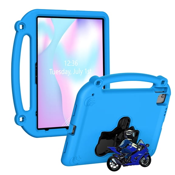 Allytechgroup Kids Case for iPad Air 13 Inch Case M4/M3/M2(2026/2025/2024), Shockproof Lightweight Shell with Handle & Kickstand Anti-Scratch Non-Slip Protective Bumper for iPad Air 13", Blue