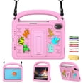 thumbnail image 1 of Allytechgroup Kids Case for iPad Mini 7 A17 Pro 2024 Model 8.3 Inch, iPad Mini 7th Generation Case with Pencil Holder/Hand Strap/Handle/Kickstand Cute Cartoon 3D DIY Kawaii Soft EVA Stand Cover, Pink, 1 of 9