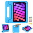 thumbnail image 1 of Allytechgroup Kids Case for iPad Mini 7th/6th Generation (8.3-inch, 2024/2021 Release), Tablet EVA Case with Rotating Kickstand Swivel Handle Shockproof Rugged Stand Cover, Blue, 1 of 5