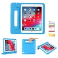thumbnail image 1 of Allytechgroup Kids Case for iPad Pro 12.9 inch 2022/2021/2020/2018 (6th/5th/4th/3rd Generation) 12.9 Inch Tablet EVA Case with Rotating Kickstand Swivel Handle Shockproof Rugged Stand Cover, Blue, 1 of 7