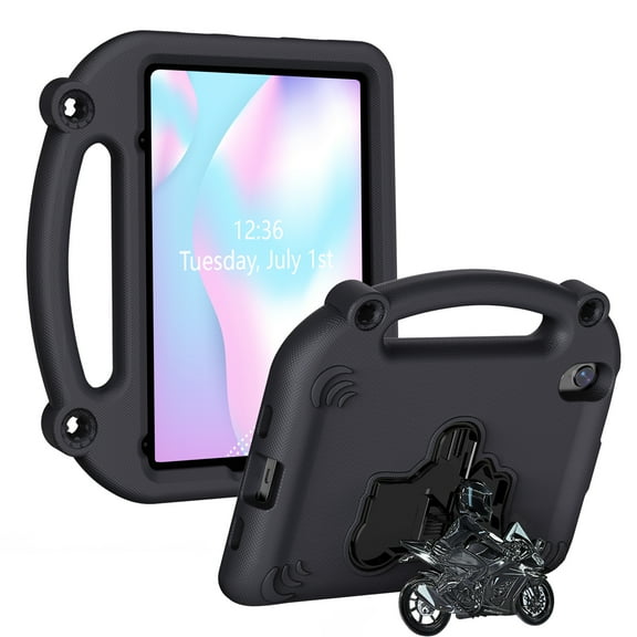Allytechgroup Kids Case for iPad mini 7 (A17 Pro) 2024/ Mini 6 8.3", Shockproof Lightweight Handle Stand Anti-Scratch Non-Slip for iPad mini 7th/6th Generation 8.3", Black