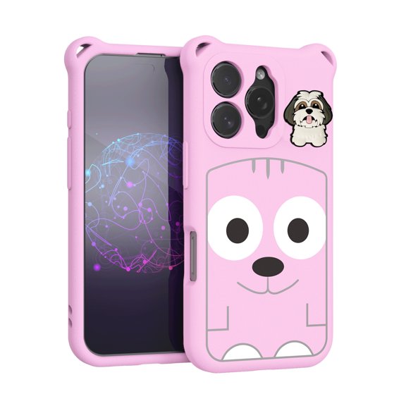 Allytechgroup Kids Case for iPhone 16 Pro Max, Kids Friendly EVA Lightweight Shockproof and Anti-Scratch Protective Cute Design for Apple iPhone 16 Pro Max for Boys Girls Children, Pink