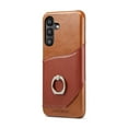 thumbnail image 1 of Allytechgroup Leather Case for Samsung Galaxy S24 Plus, Ring Holder Stand Cards Slots Back Cover Shockproof Anti-Scratch Luxury Phone Case for Samsung Galaxy S24 Plus, Brown, 1 of 8