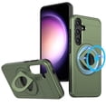 thumbnail image 1 of Allytechgroup Lightweight Case for Samsung Galaxy S21,Rotatable Ring Kickstand,Sliding Lens Cover,Enhanced Camera & Screen Full Body Protection Shockproof Case for Samsung Galaxy S21, Olivegreen, 1 of 6