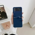 thumbnail image 1 of Allytechgroup Liquid Silicone Back Cover for Samsung Galaxy Z Flip 4, Ring Holder Slim Fit Bumper Shockproof Drop Protection Moranti Color Phone Case for Women Men, Darkblue, 1 of 7