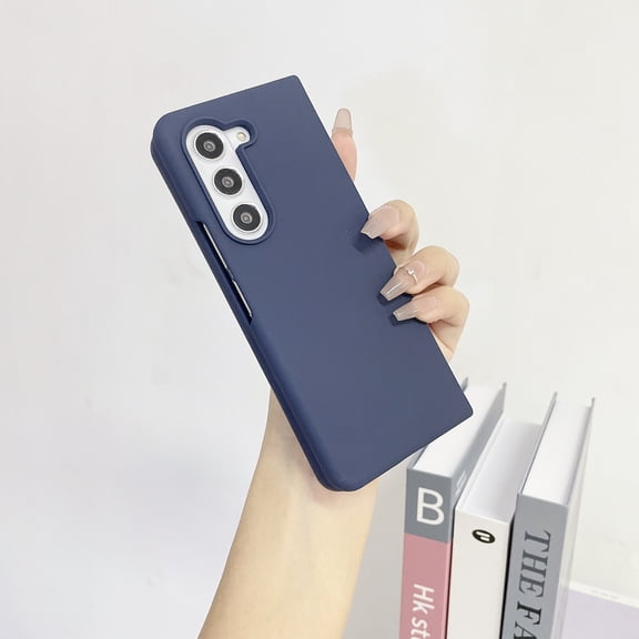 Allytechgroup Liquid Silicone Back Cover for Samsung Galaxy Z Fold 6, Slim Fit Bumper Shockproof Drop Protection Moranti Color Phone Case for Women Men, Darkblue