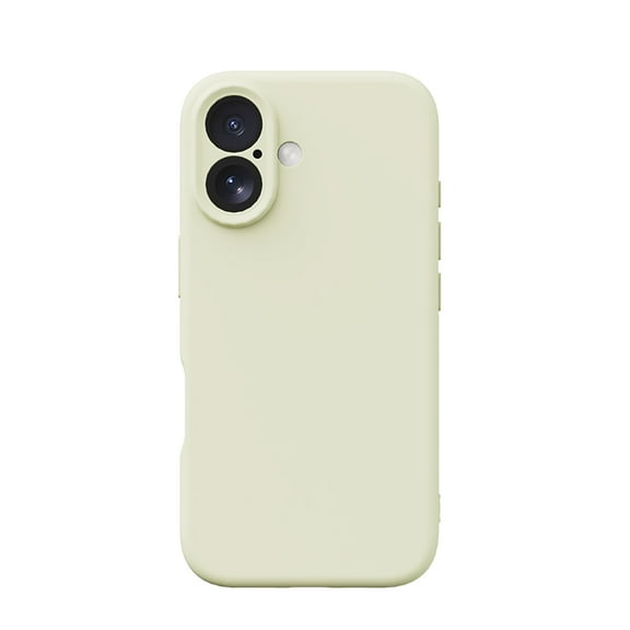 Allytechgroup Liquid Silicone Case for Apple iPhone 16, Full Body Shockproof Drop Proof Camera Lens Protective Anti-Fingerprint Bumper Phone Case for Apple iPhone 16, White