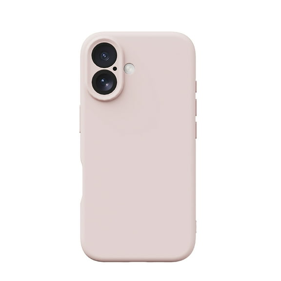 Allytechgroup Liquid Silicone Case for Apple iPhone 16, Full Body Shockproof Drop Proof Camera Lens Protective Anti-Fingerprint Bumper Phone Case for Apple iPhone 16, Pink