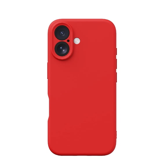 Allytechgroup Liquid Silicone Case for Apple iPhone 16 Plus, Full Body Shockproof Drop Proof Camera Lens Protective Anti-Fingerprint Bumper Phone Case for Apple iPhone 16 Plus, Red