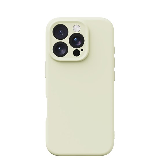 Allytechgroup Liquid Silicone Case for Apple iPhone 16 Pro Max, Full Body Shockproof Drop Proof Camera Lens Protective Anti-Fingerprint Bumper Phone Case for Apple iPhone 16 Pro Max, White