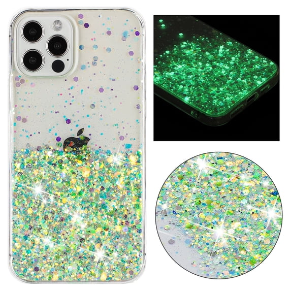 Allytechgroup Luminous TPU Back Cover Case for Apple iPhone 16 Pro Max, Slim Fit Shockproog Anti-Scratch Drop Proof Protective Stylish Phone Case for iPhone 16 Pro Max, Green