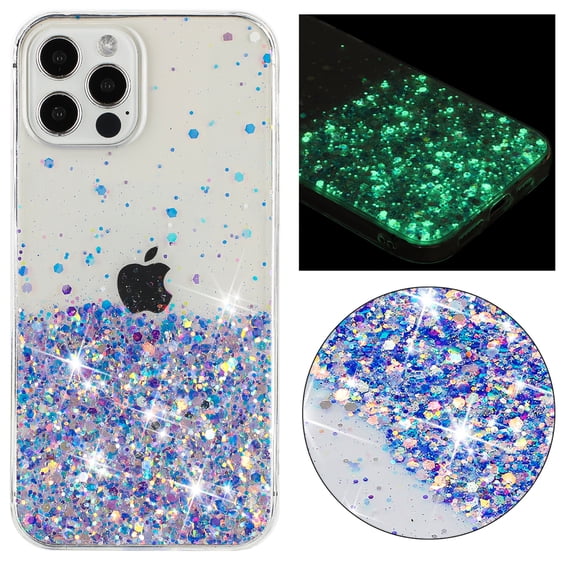 Allytechgroup Luminous TPU Back Cover Case for Apple iPhone 16 Pro Max, Slim Fit Shockproog Anti-Scratch Drop Proof Protective Stylish Phone Case for iPhone 16 Pro Max, Purple