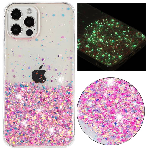 Allytechgroup Luminous TPU Back Cover Case for Apple iPhone 16, Slim Fit Shockproog Anti-Scratch Drop Proof Protective Stylish Phone Case for iPhone 16, Pink