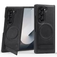 thumbnail image 1 of Allytechgroup Luxury Case for Samsung Galaxy Z Fold 7 with Hidden Kickstand, [Compatible with MagSafe], Premium PU Leather Soft TPU Inner Shockproof Anti-Fall Protective Slim Fashion Case, Black, 1 of 11