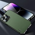 thumbnail image 1 of Allytechgroup Luxury Case for iPhone 16 Compatible with Wireless Charging, Premium PU Leather Hybrid Slim Lightweight Anti-Scratch Case with Camera Lens Protector for iPhone 16, Green, 1 of 9