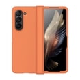 thumbnail image 1 of Allytechgroup Macaron Color Phone Case for Samsung Galaxy Z Fold 4, Slim Fit Bumper Shockproof Stylish Anti-Fringerprint Protective Drop Proof Case for Galaxy Z Fold 4, Orange, 1 of 8