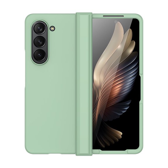 Allytechgroup Macaron Color Phone Case for Samsung Galaxy Z Fold 5, Slim Fit Bumper Shockproof Stylish Anti-Fringerprint Protective Drop Proof Case for Galaxy Z Fold 5, Mint