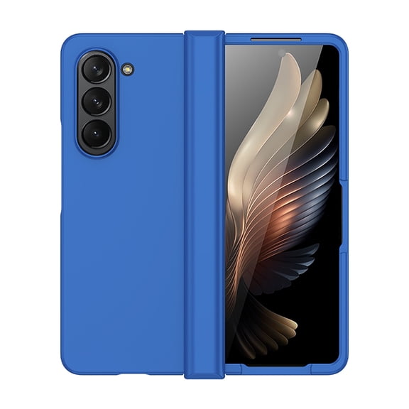 Allytechgroup Macaron Color Phone Case for Samsung Galaxy Z Fold 5, Slim Fit Bumper Shockproof Stylish Anti-Fringerprint Protective Drop Proof Case for Galaxy Z Fold 5, Blue