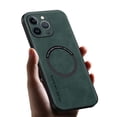 thumbnail image 1 of Allytechgroup MagSafe Compatible Phone Case for Apple iPhone 13 Pro Max, Slim Fit PU Leather TPU Back Cover Magnetic Shockproof Bumper Lightweight Retro Case Cover for iPhone 13 Pro Max, Green, 1 of 10