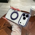 thumbnail image 1 of Allytechgroup Magentic Case for iPhone 15 Pro Max with Ring Holder, Built-in Camera Lens Protector Clear Back Cover Anti-Yellowing Support Wireless Charging Shockproof Protective Bumper, Purple, 1 of 8