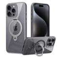 thumbnail image 1 of Allytechgroup Magnetic Back Case for Apple iPhone 14 Pro Max, 360 Rotating Kickstand Compatible with Magsafe Clear Back Cover Rugged Shockproof Not-Yellowing Case, Gray, 1 of 5