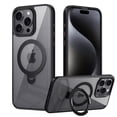 thumbnail image 1 of Allytechgroup Magnetic Back Case for Apple iPhone 16 Pro, 360 Rotating Kickstand Compatible with Magsafe Clear Back Cover Rugged Shockproof Not-Yellowing Case, Black, 1 of 5