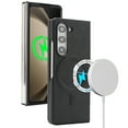 thumbnail image 1 of Allytechgroup Magnetic Back Cover for Samsung Galaxy Z Fold 5, Shockproof TPU & PU Leather Case with Anti-Scratch Matte Finish Non-Slip Grip Support Wireless Charging Support for Women Men, Black, 1 of 9