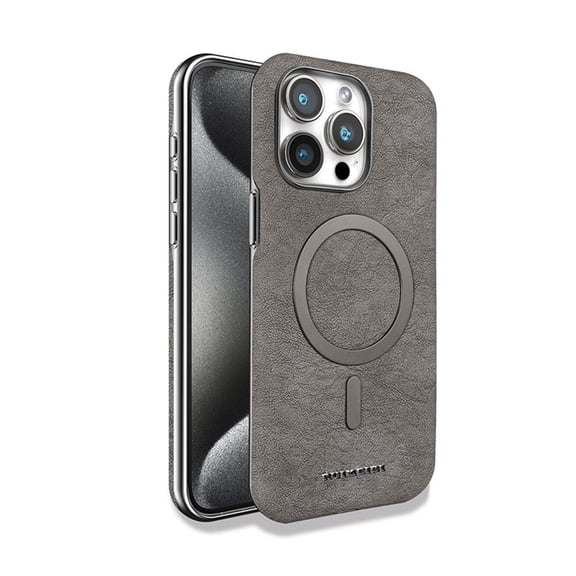 Allytechgroup Magnetic Back Cover for Apple iPhone 16 - Shockproof and Wireless Charging Compatible, Gray