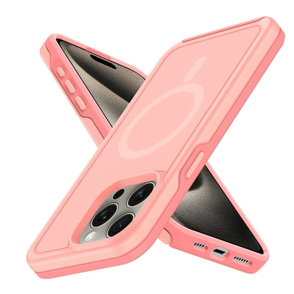 Allytechgroup Magnetic Case for Apple iPhone 14 Pro Max, Compatible with Magsafe Drop Proof Rugged Heavy Duty Protective Phone Case for iPhone 14 Pro Max, Pink