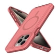 thumbnail image 1 of Allytechgroup Magnetic Case for Apple iPhone 15 Pro Max, Compatible with Magsafe Drop Proof Rugged Heavy Duty Protective Phone Case for iPhone 15 Pro Max, Darkpink, 1 of 6