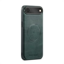 Allytechgroup Magnetic Case for Apple iPhone 17 Air, [Compatible with Magsafe] Slim Fit Shell Lightweight Retro PU Leather Bumper Protective Phone Case for Women Men, Green