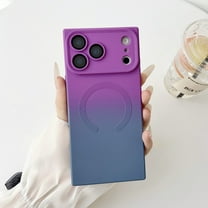 Allytechgroup Magnetic Case for Apple iPhone 17 Pro Max,Compatible with Magsafe Gradient Color Design Shockproof Wireless Charging Anti-Scratch Back Cover Case for Girls Women, Purple