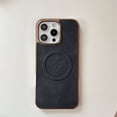 thumbnail image 1 of Allytechgroup Magnetic Leather Soft Shell Back Cover Cell Phone Case with Protective Case Cover for Apple iPhone 11 Pro Max, Black, 1 of 8