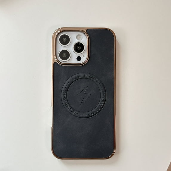 Allytechgroup Magnetic Leather Soft Shell Back Cover Cell Phone Case with Protective Case Cover for Apple iPhone 11 Pro Max, Black