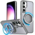 thumbnail image 1 of Allytechgroup Magnetic Case Cover for Samsung Galaxy S24 Plus, Magsafe & Car Mount Compatible Ring Holder Stand Translucent Bumper Shockproof Back Cover Phone Case for Galaxy S24 Plus, Grey, 1 of 6