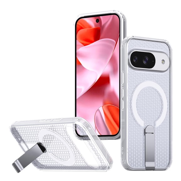 Allytechgroup Magnetic Case for Google Pixel 10A, Compatible with Magsafe Military Grade Protection Invisible Stand Heat Disspation Rugged Phone Case for Google Pixel 10A, Clear